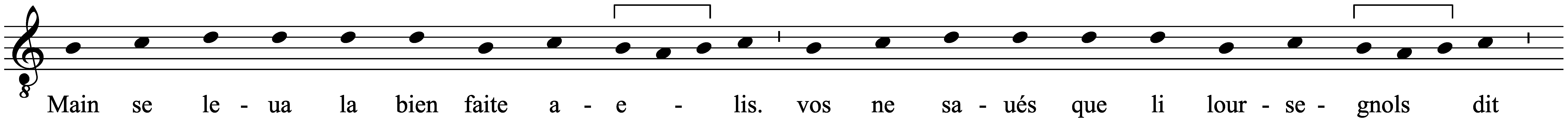 Work musical notation